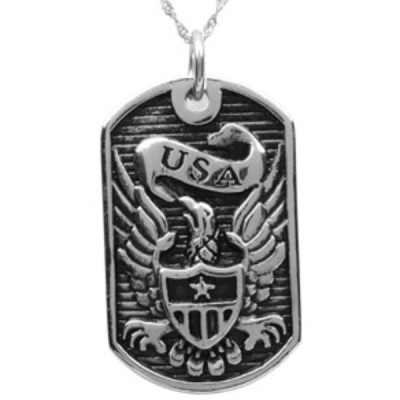 Casting antique stainless steel pendants dog tag for men