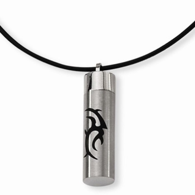 Silver mens jewelry stainless steel column pendants for men