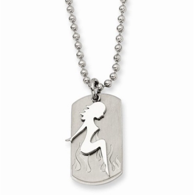 Custom design silver stainless steel pendant jewelry for women 