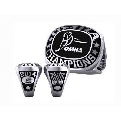 Customize fantasy hockey championship rings with deep engraved player name personalized