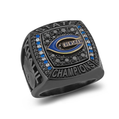 Custom Black Football Team Championship Rings